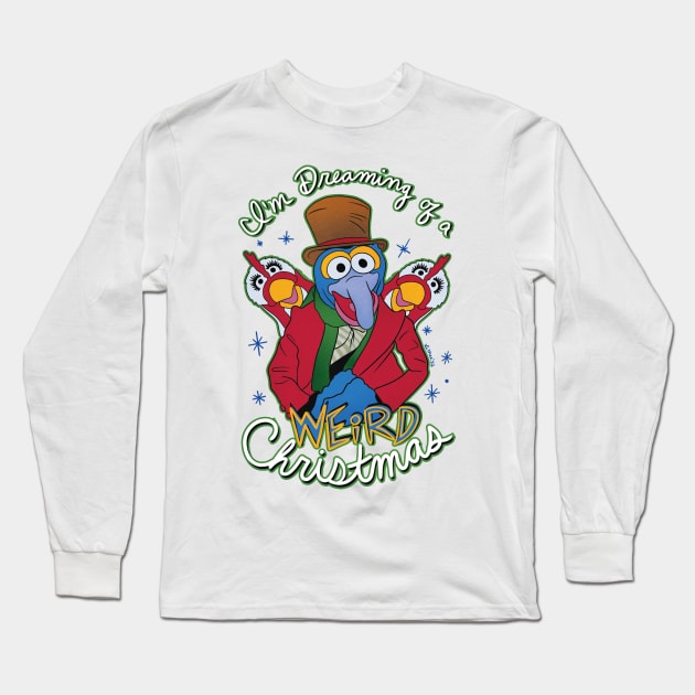 Weird Christmas Long Sleeve T-Shirt by LeMae Macabre